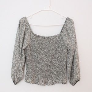 Paper Crane Dainty Floral Smocked Top